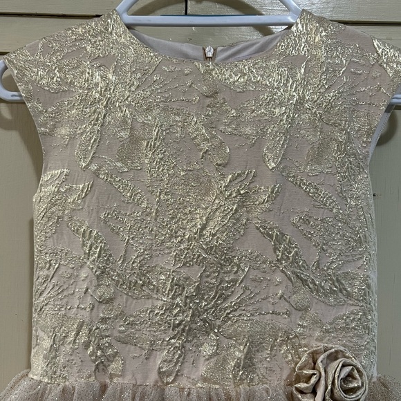 Girls beautiful dress ❤️ with gold sparkles by halabaloo size 12. - Picture 3 of 5